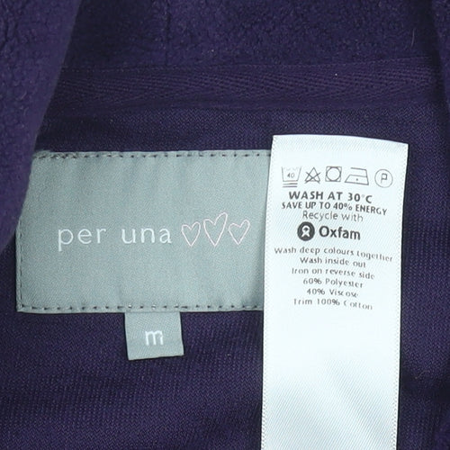 Marks and Spencer Women’s Purple Velour Cowl Neck Sweatshirt M