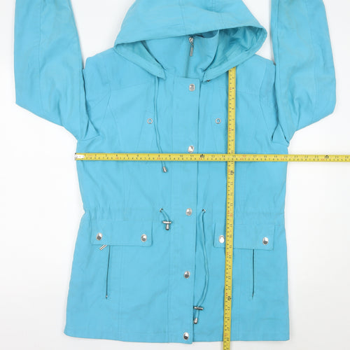 JBC Collection Womens Blue Size 12 Hooded Parka Jacket Casual