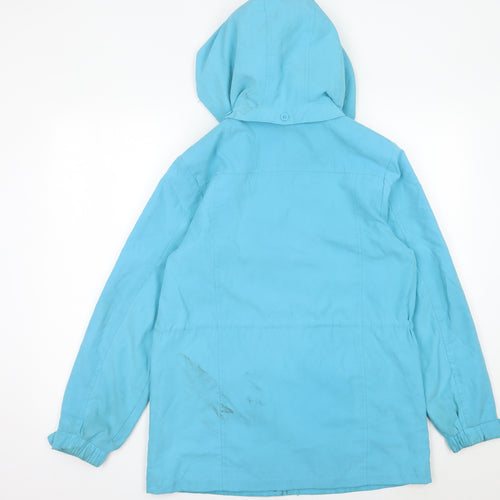 JBC Collection Womens Blue Size 12 Hooded Parka Jacket Casual