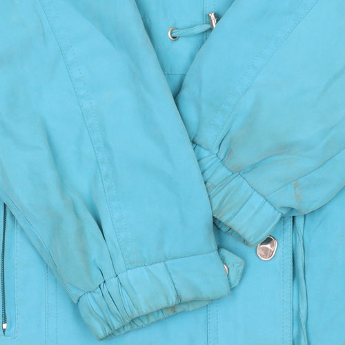 JBC Collection Womens Blue Size 12 Hooded Parka Jacket Casual