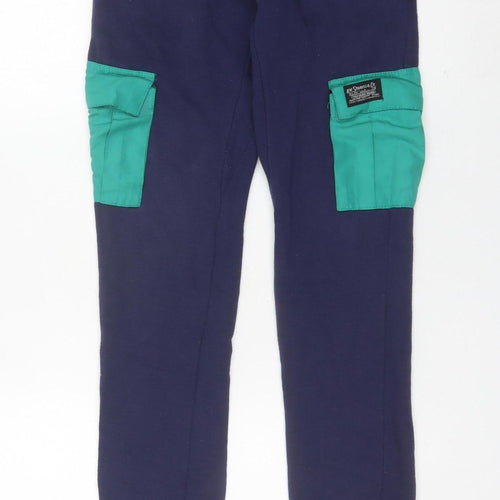 Levi's Boys Blue Green Cargo Jogger Trousers Size 12 Years Cotton Blend