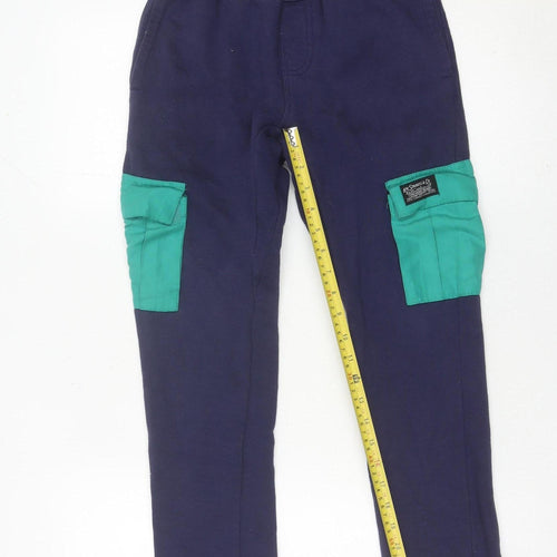 Levi's Boys Blue Green Cargo Jogger Trousers Size 12 Years Cotton Blend
