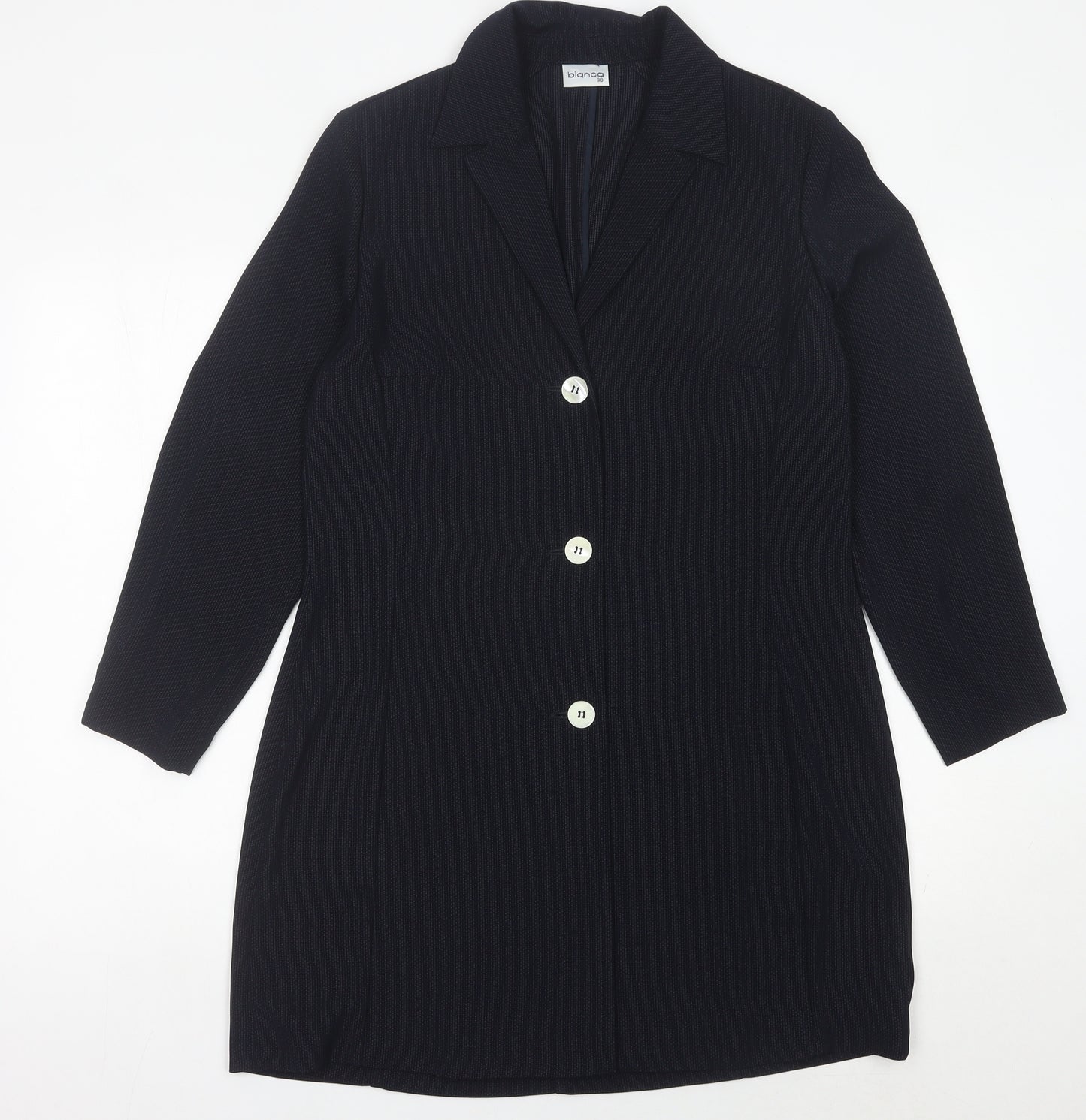 Bianca Women's Black Size 10 Mid-Length Blazer Jacket