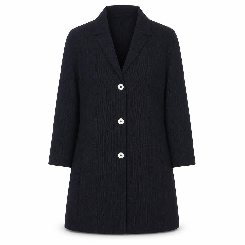 Front view of Bianca Women's Black, size 10, Mid-Length Blazer Jacket