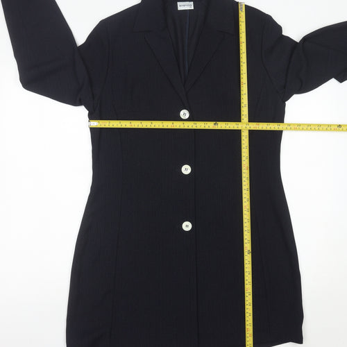 Bianca Women's Black Size 10 Mid-Length Blazer Jacket