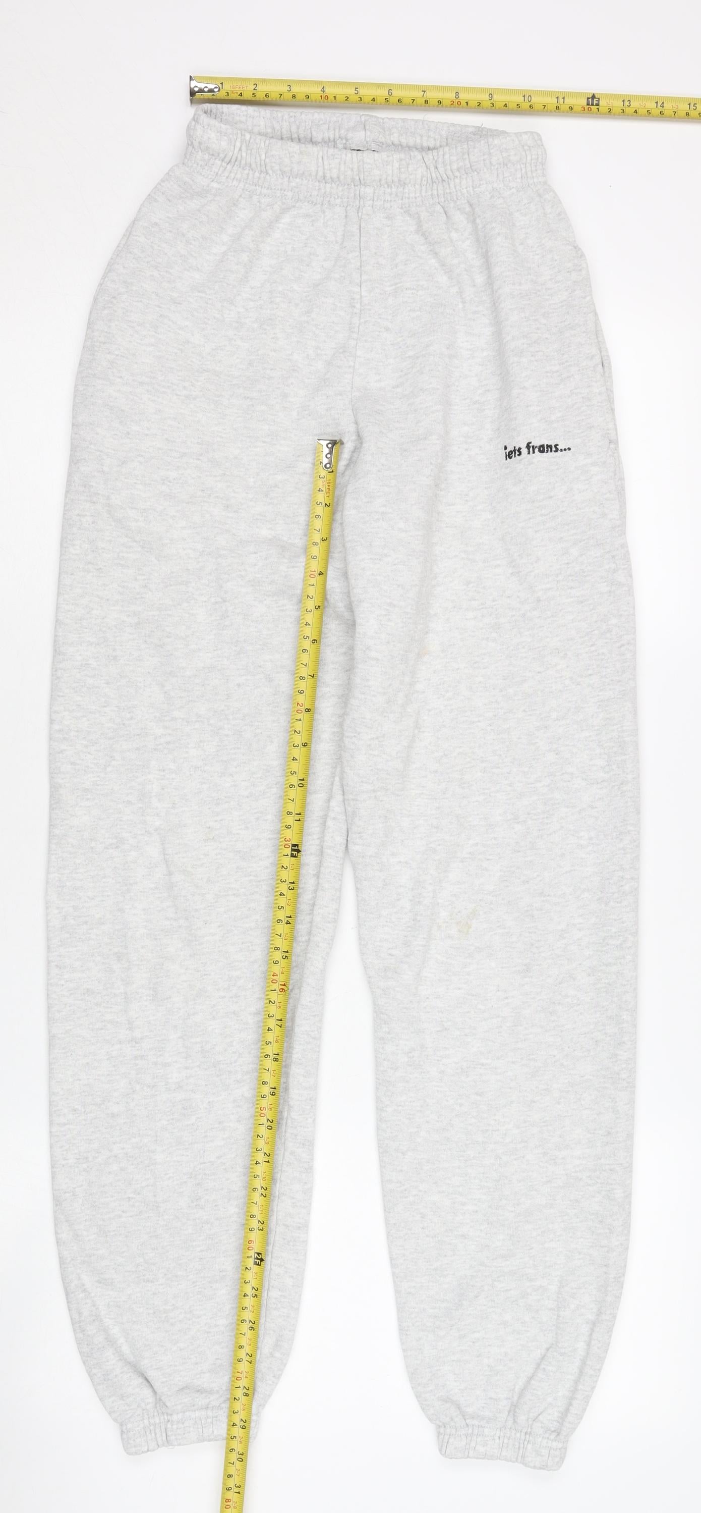 iets frans Women’s Grey XS Sweatpants Tapered Cotton Blend