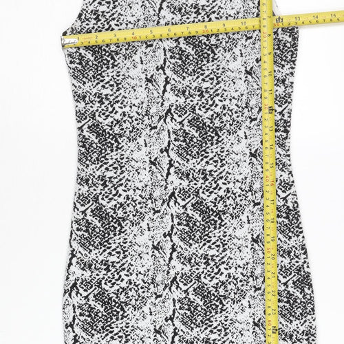 H&M Divided Women’s Black XS Bodycon Animal Print Sleeveless Dress