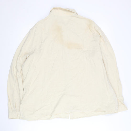 Marks and Spencer Women’s Beige Button-Up Shirt UK 20 Long Sleeve