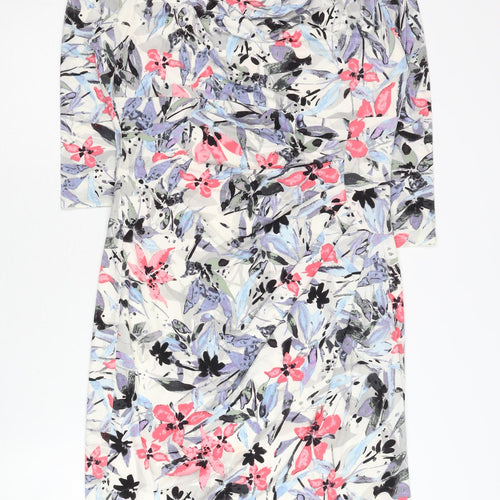 Marks and Spencer Women’s Multicoloured Floral Sheath Dress Size 14