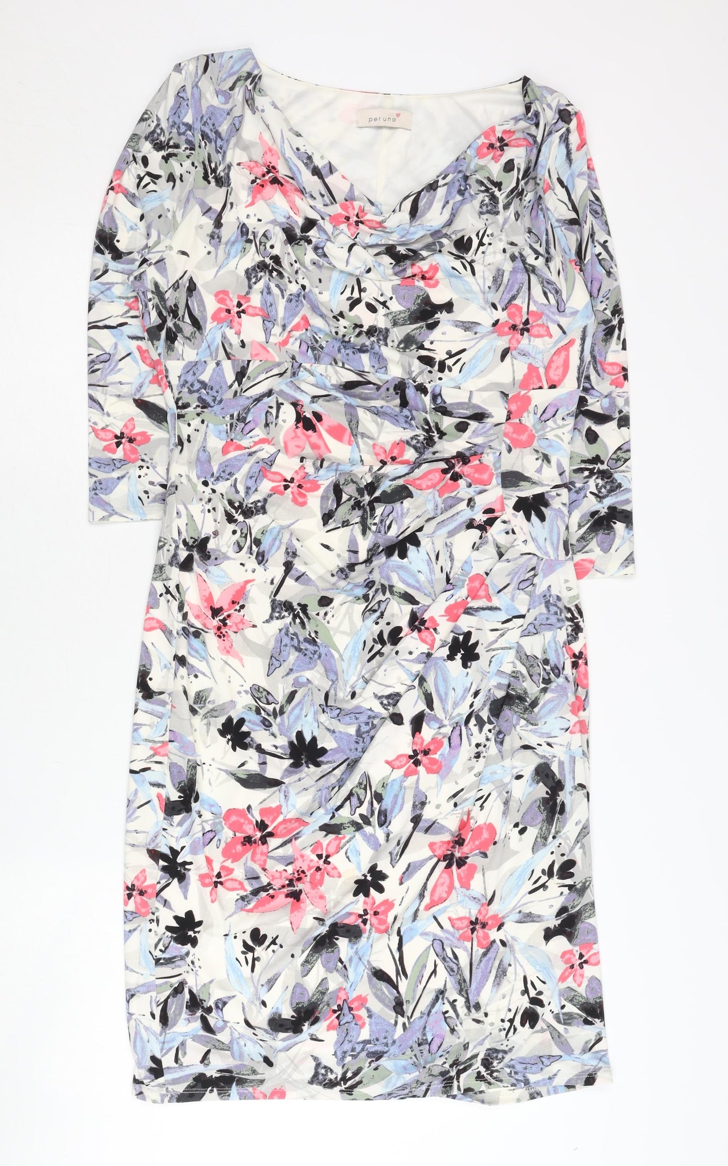 Marks and Spencer Women’s Multicoloured Floral Sheath Dress Size 14