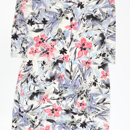 Marks and Spencer Women’s Multicoloured Floral Sheath Dress Size 14