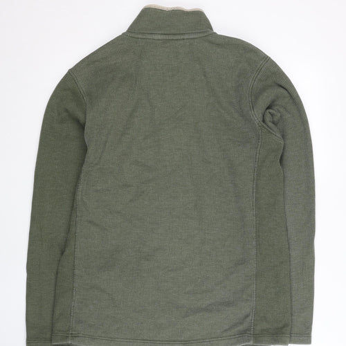Mountain Warehouse Men’s Green S Windproof 1/4 Zip Sweatshirt