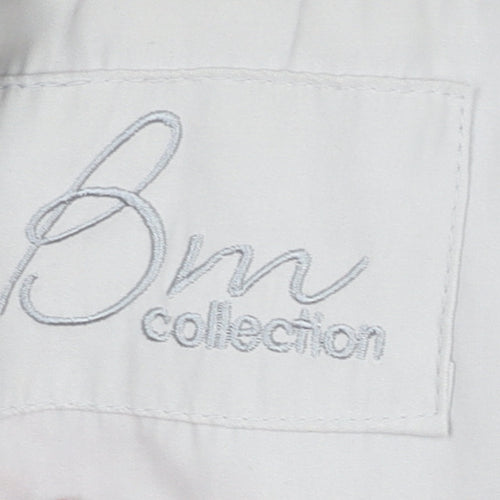 Bm Collection Women Grey XL Parka Jacket Hooded Mid-Length