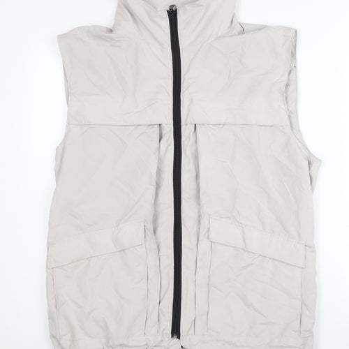 ES Sport Men's Beige Waistcoat Bodywarmer Gilet Size M Polyester Zip