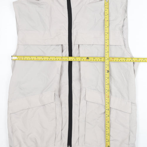 ES Sport Men's Beige Waistcoat Bodywarmer Gilet Size M Polyester Zip