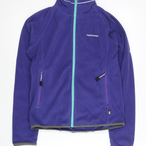 Craghoppers Womens Purple Fleece Jacket UK 10 Full Zip Outdoor