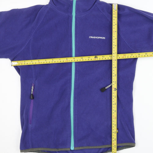 Craghoppers Womens Purple Fleece Jacket UK 10 Full Zip Outdoor