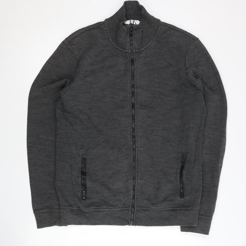 Next Men’s Grey Full Zip Jacket M 39-41 in Regular Fit Cotton Blend