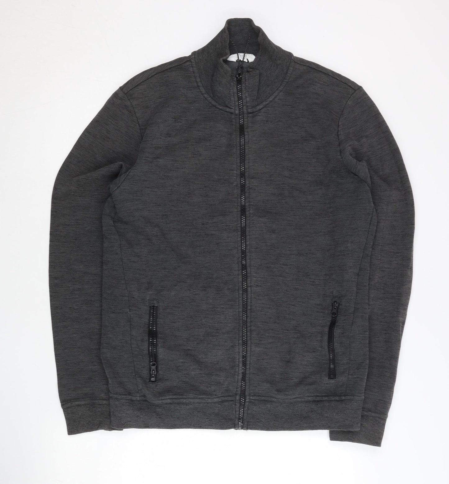 Next Men’s Grey Full Zip Jacket M 39-41 in Regular Fit Cotton Blend