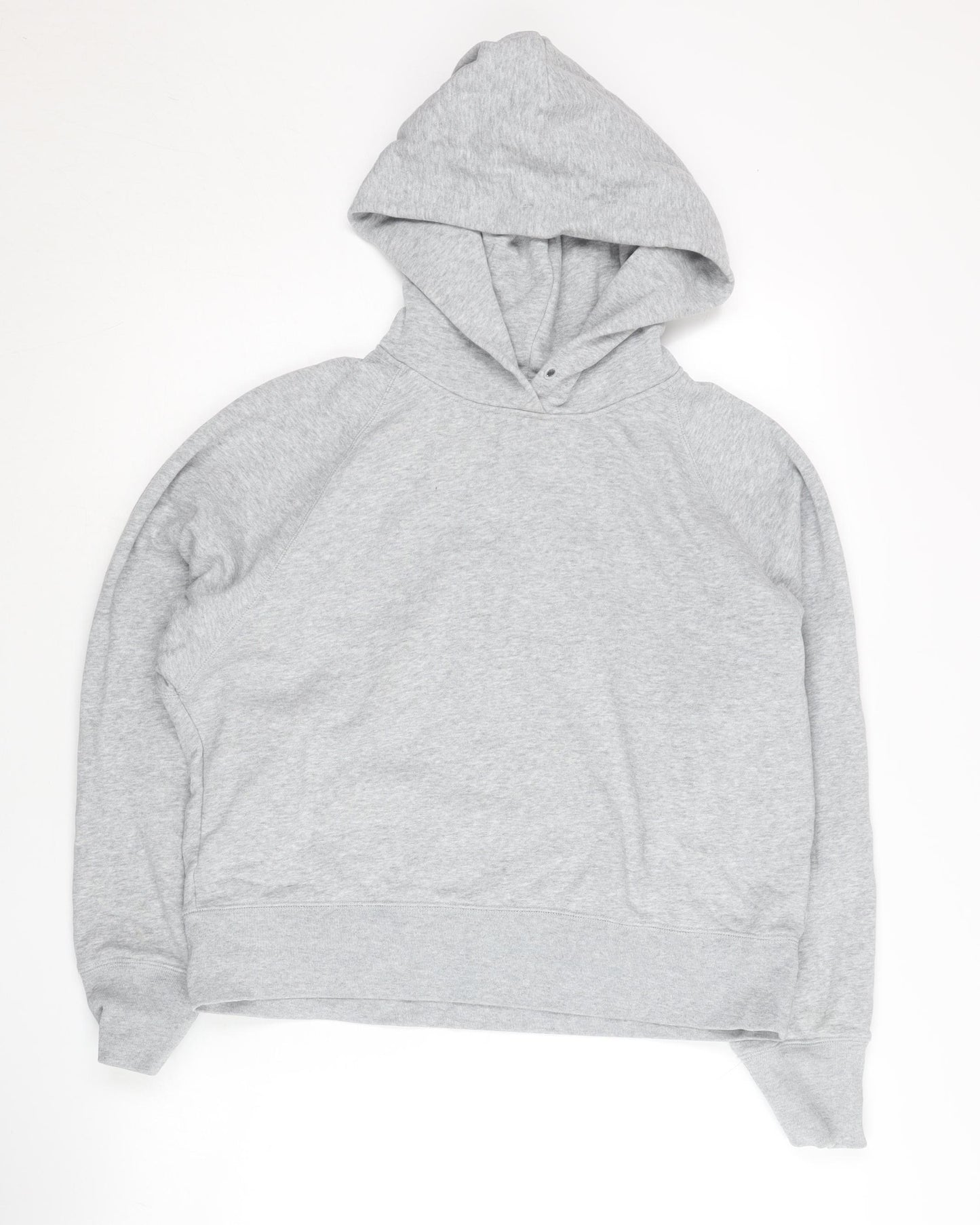 Uniqlo Women Grey Pullover Hoodie Small Regular Cotton Blend