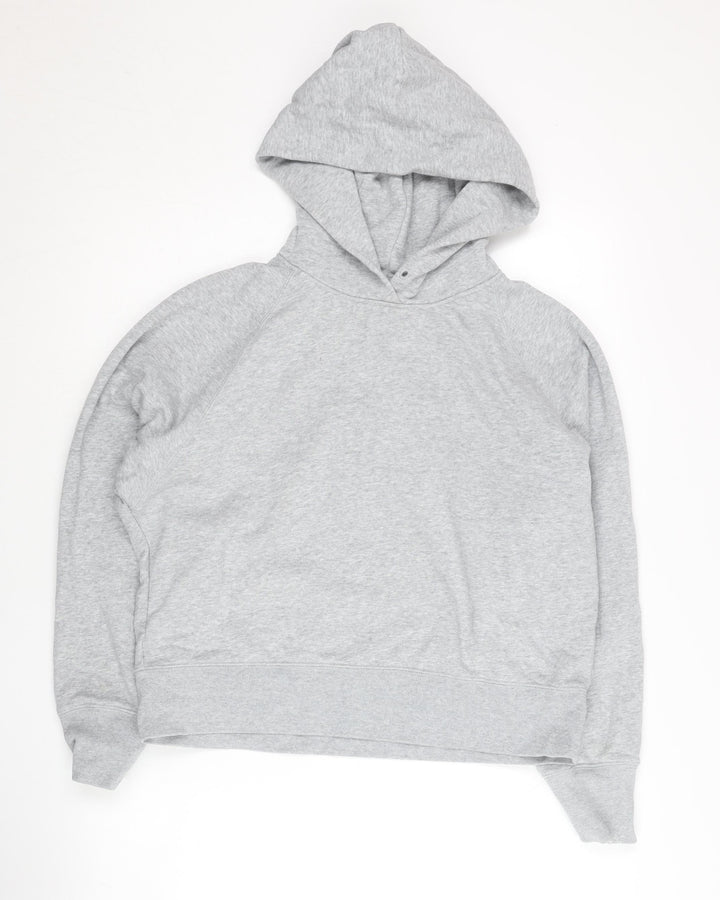 Uniqlo Women Grey Pullover Hoodie Small Regular Cotton Blend