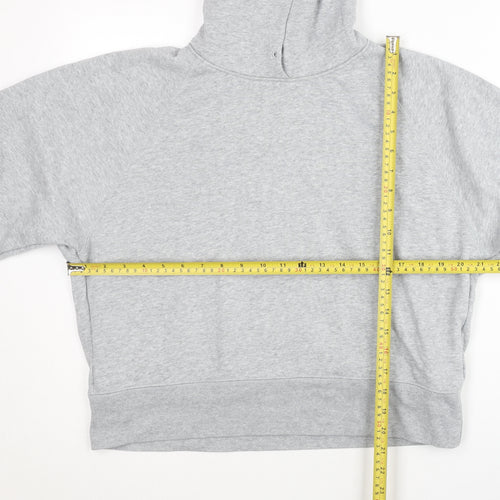 Uniqlo Women Grey Pullover Hoodie Small Regular Cotton Blend