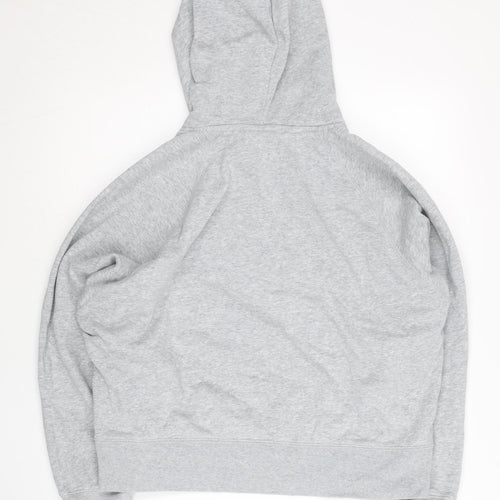 Uniqlo Women Grey Pullover Hoodie Small Regular Cotton Blend