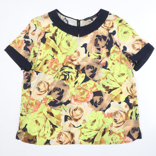 Betty Jackson Black Womens Multicoloured Floral Blouse Size 18