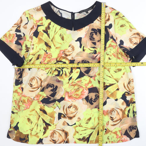 Betty Jackson Black Womens Multicoloured Floral Blouse Size 18