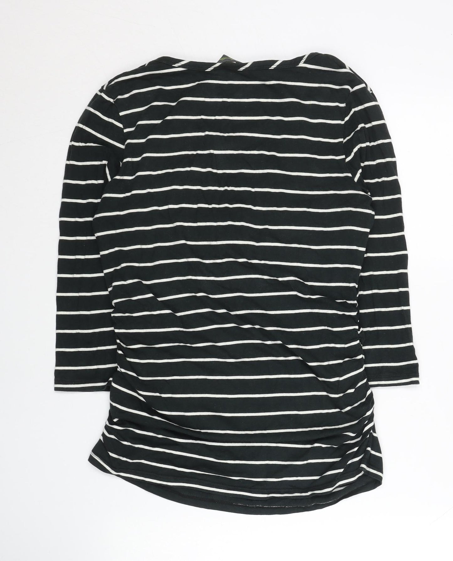 Blooming Marvellous Women Black Maternity Wrap Stripe Top M