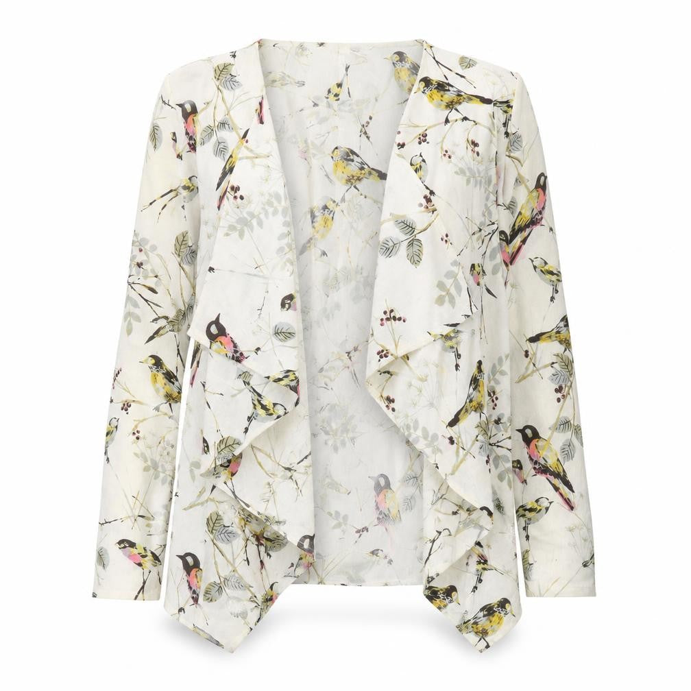 Urban Mist Women’s Multicoloured Bird Print Viscose Suit Top M