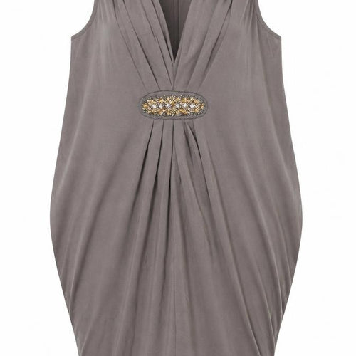 Marks and Spencer Women’s Grey Sheath Beaded Cocktail Dress Size 10