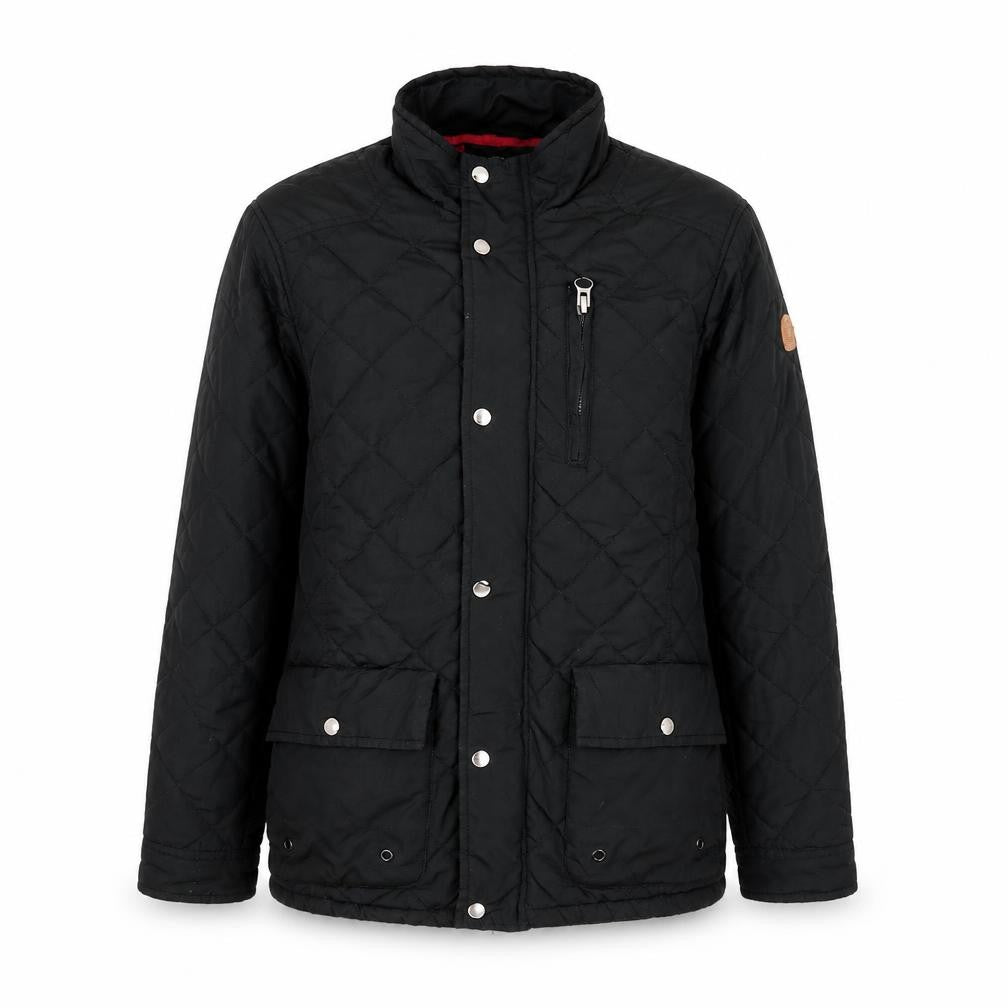 D555 Men’s Black Quilted Polyester Jacket M Regular Fit Casual