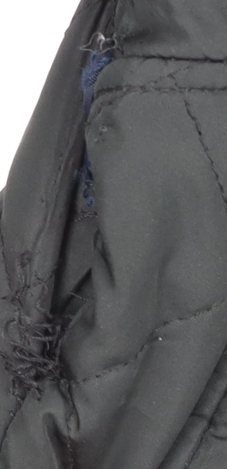 D555 Men’s Black Quilted Polyester Jacket M Regular Fit Casual