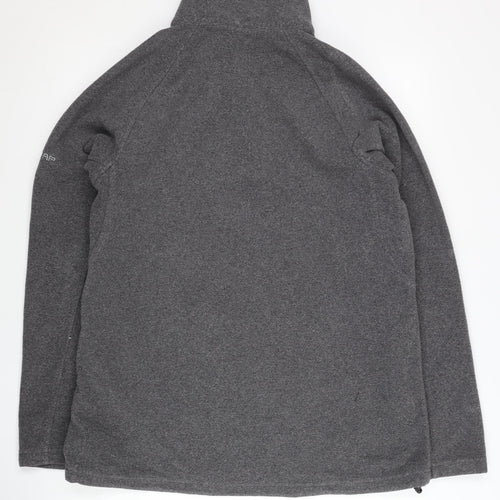 Trespass Mens Grey Fleece Sweatshirt L 1/2 Zip Outdoor Hiking Top