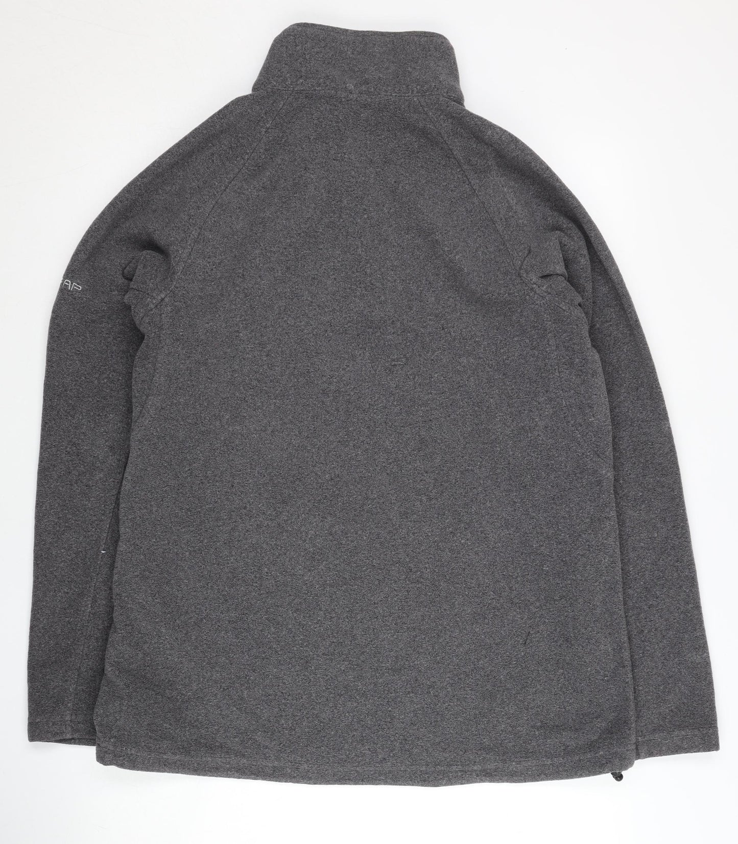 Trespass Mens Grey Fleece Sweatshirt L 1/2 Zip Outdoor Hiking Top