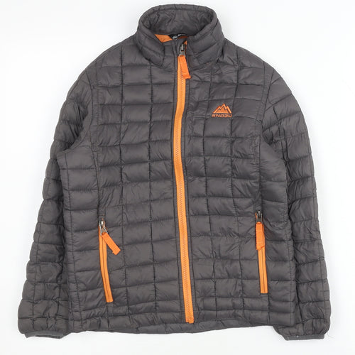 Snozu Boys Grey Quilted Puffer Jacket XS Lightweight Winter Coat