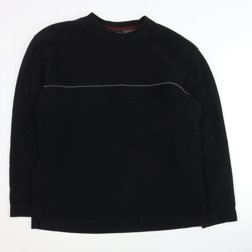 BHS Men’s Black Fleece Pullover Sweatshirt Medium Regular Fit