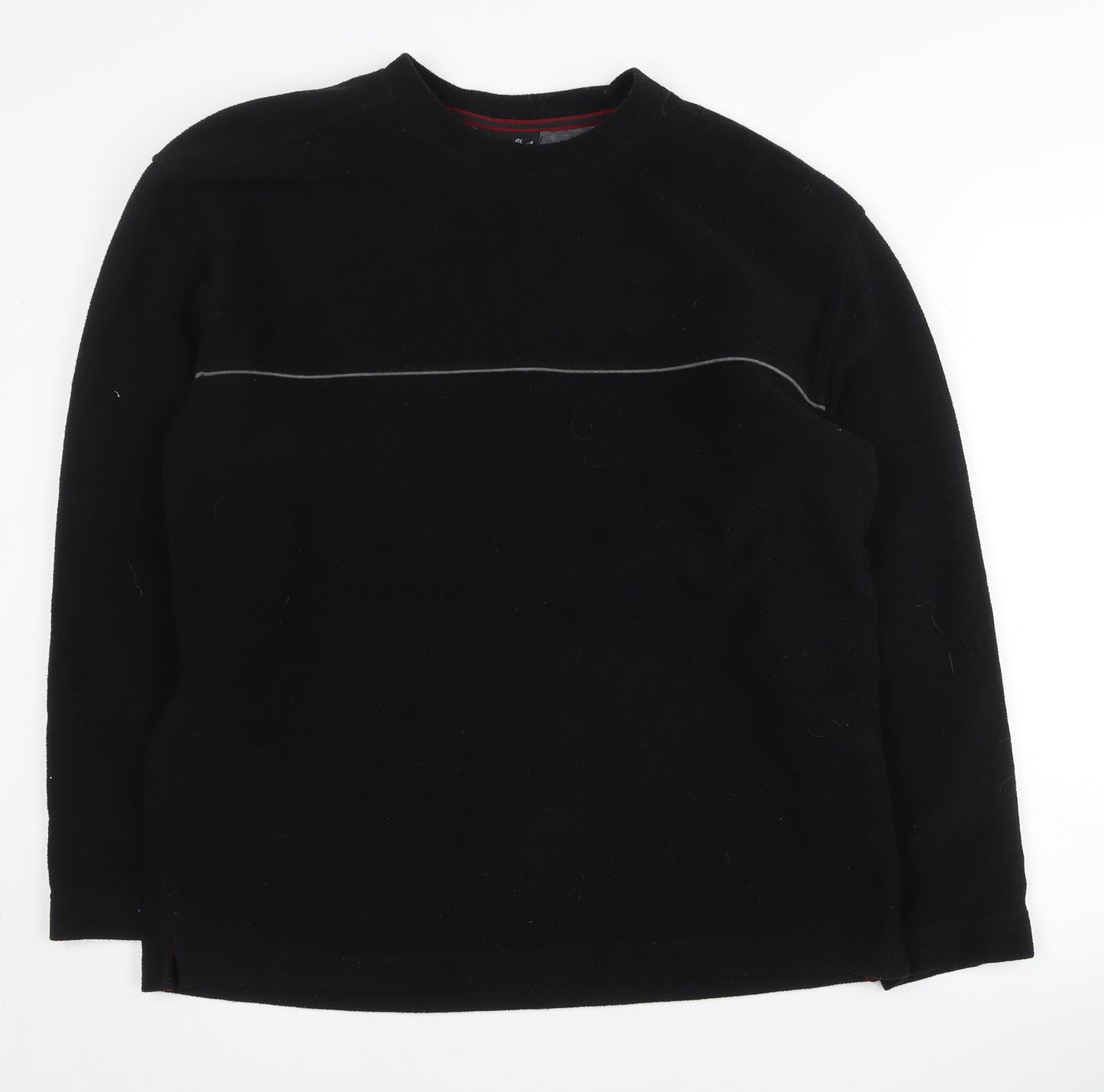 BHS Men’s Black Fleece Pullover Sweatshirt Medium Regular Fit