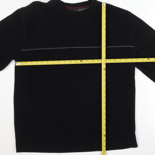 BHS Men’s Black Fleece Pullover Sweatshirt Medium Regular Fit