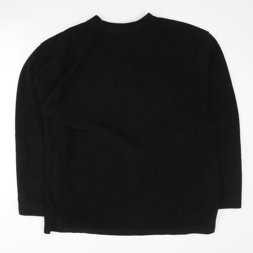 BHS Men’s Black Fleece Pullover Sweatshirt Medium Regular Fit