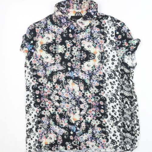 MINKPINK Womens Multicoloured Floral Button-Up Shirt S