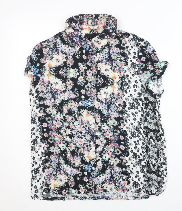 MINKPINK Womens Multicoloured Floral Button-Up Shirt S