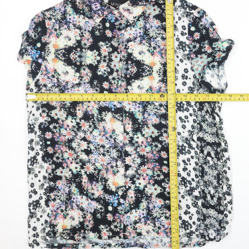 MINKPINK Womens Multicoloured Floral Button-Up Shirt S