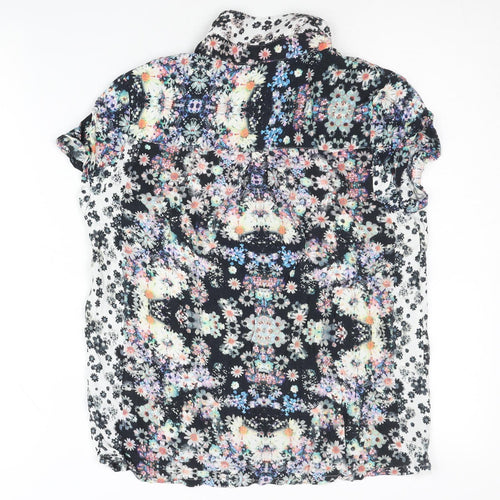 MINKPINK Womens Multicoloured Floral Button-Up Shirt S