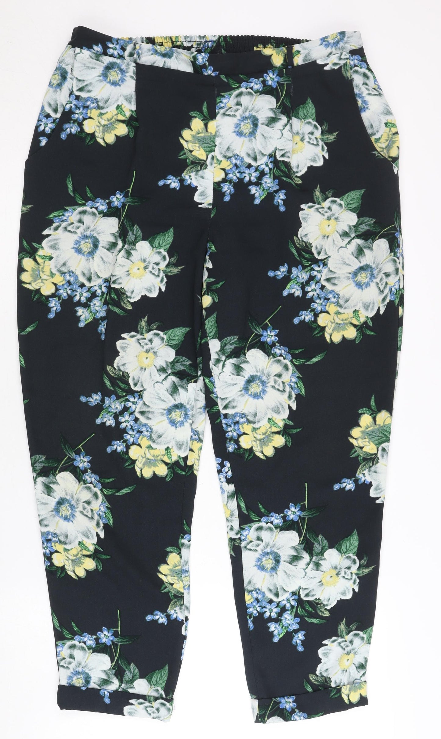 Dorothy Perkins Womens Multicoloured Floral Trousers Size 14