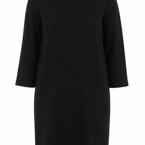 Zara Women Black Size 8 Shift Roll Neck Knee Length Dress