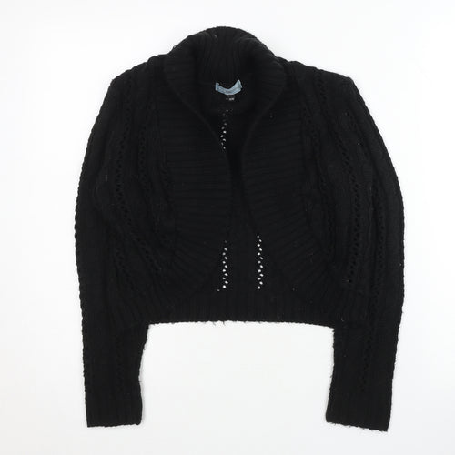 Red Herring Girls Black Shrug Cardigan Age 11-12 Years Knit Jumper