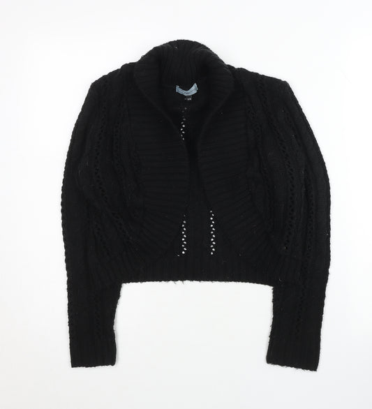 Red Herring Girls Black Shrug Cardigan Age 11-12 Years Knit Jumper