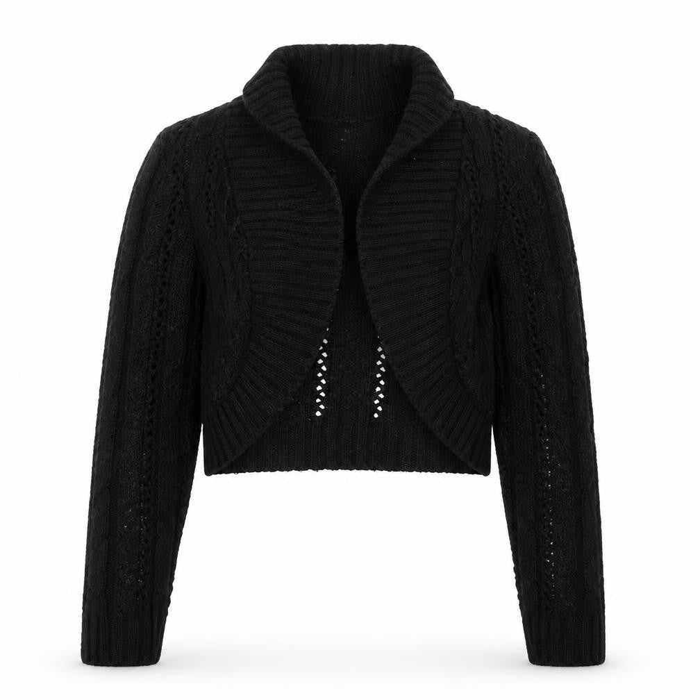 Red Herring Girls Black Shrug Cardigan Age 11-12 Years Knit Jumper